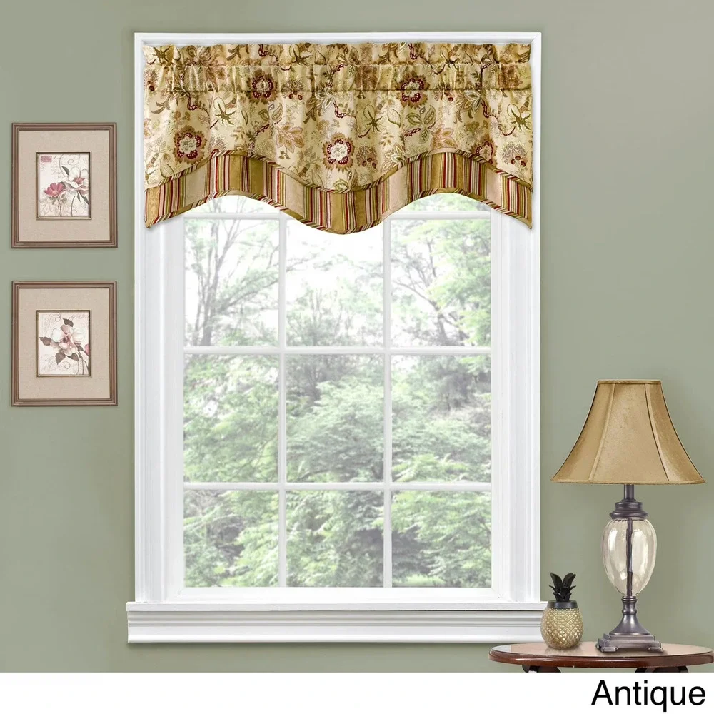 Traditions by Waverly Window Valance Scallop Navarra Antique 52